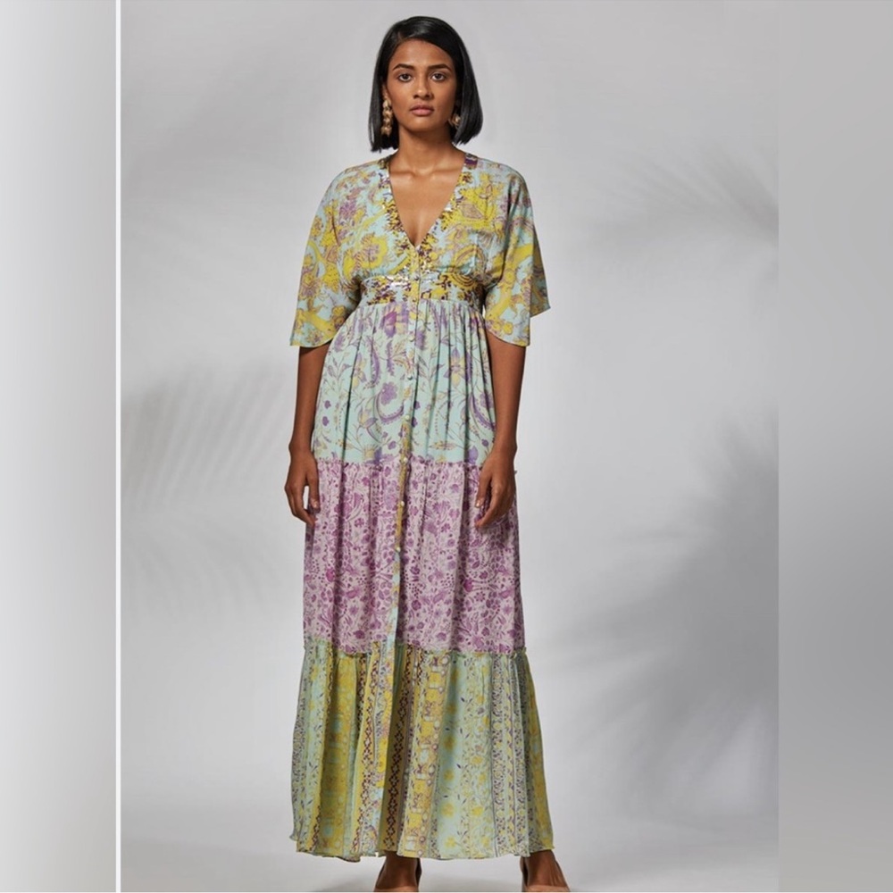 Hemant & Nandita Layla floral maxi dress